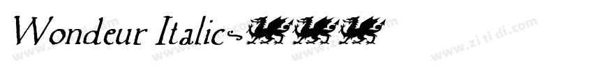 Wondeur Italic字体转换